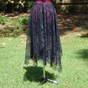 Black lace overskirt